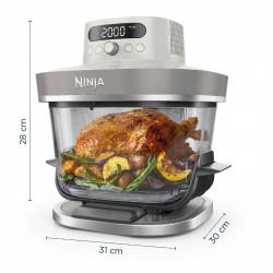 Фритюрник с горещ въздух Ninja CRISPi Pro AS101EULG, 2050W, 2.3 + 5.7 л, 26-240°C, Max Crisp, Керамични плочи, Без PFAS, Сив/Бял