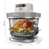 Фритюрник с горещ въздух Ninja CRISPi Pro AS101EULG, 2050W, 2.3 + 5.7 л, 26-240°C, Max Crisp, Керамични плочи, Без PFAS, Сив/Бял