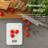 Beurer KS 19 Pure White konyhai mérleg, 5 kg-ig, TARA, érintőképernyős vezérlés, LCD, üveg, ultravékony, piros