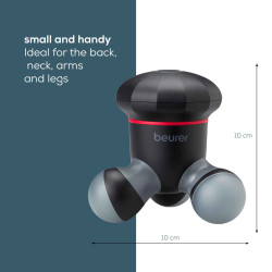 Beurer MG 18 Mini Massager, LED Lighting, Full-Body, Washable Parts, Black