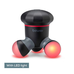Мини масажор Beurer MG 18, LED осветление, Цяло тяло, Миещи се части, Черен