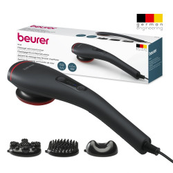 Beurer MG 24 masszírozó, 12 W, fűtéses, rezgő, 3 csatlakozófej, 2 fokozat, LED, fekete