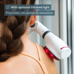 Beurer MG 44 Massager, 6 W, Infrared Heating, 2 Speed Settings, Adjustable Handle, White