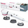 Beurer MG 44 Massager, 6 W, Infrared Heating, 2 Speed Settings, Adjustable Handle, White