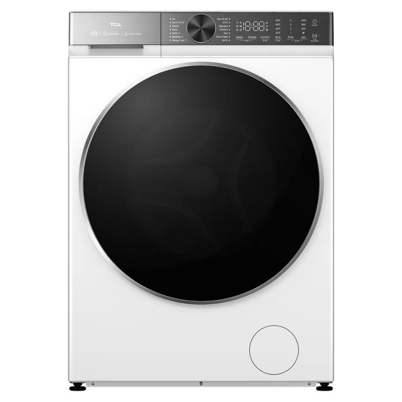 Пералня с предно зареждане TCL P5 FP0954WA0EE, Клас A, 24 програми, 9 кг, 1400 об/мин, Автоматично интелигентно дозиране, Turbo Speed, autoStain Removal, MAGIC Flow, Бял
