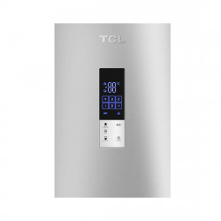 Хладилник с фризер TCL RP350BLE0, 350 л, Клас Е, No Frost, Eco режим, Реверсивни врати, Зимен режим, Multi Air Flow, Инокс