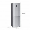 Хладилник с фризер TCL RP409BIE0EU, 409 л, Клас Е, No Frost, Eco режим, Реверсивни врати, Зимен режим, Multi Air Flow, Инокс