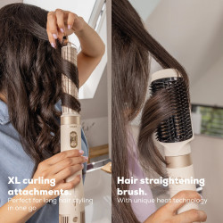 Beurer HT 100 5-in-1 Hair Dryer, 1500 W, 3 temperature settings, 3 speed settings, 50–80 °C, ion function, 75 dB, Beige