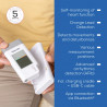 Beurer ME 95 EKG-készülék, akár 60 mérés tárolására alkalmas memória, aritmia/bradykardia/tachykardia felismerés, LCD-kijelző, fehér