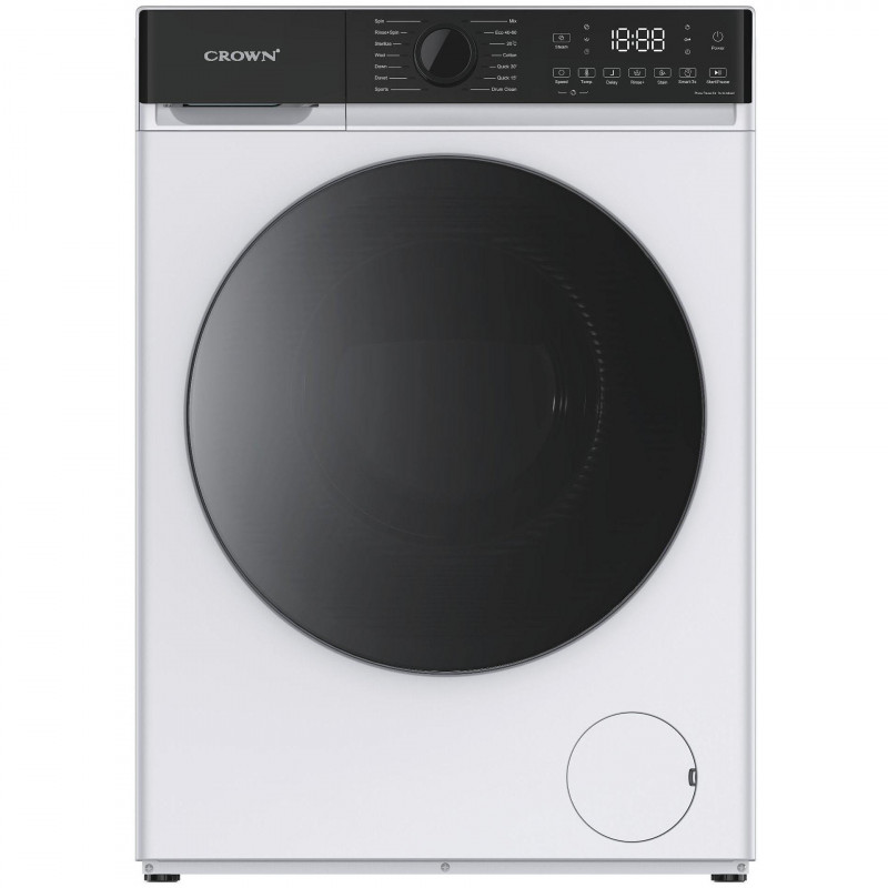 Crown CWM8512JW Washing Machine, Class A, 8 kg, 1,200 rpm, Delayed Start, Steam Function, White