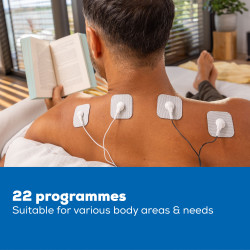 Beurer EM 56 3-in-1 masszírozó, 22 program, 50 fokozat, TENS/EMS, LCD, elektrosztimulátor, fehér/fekete