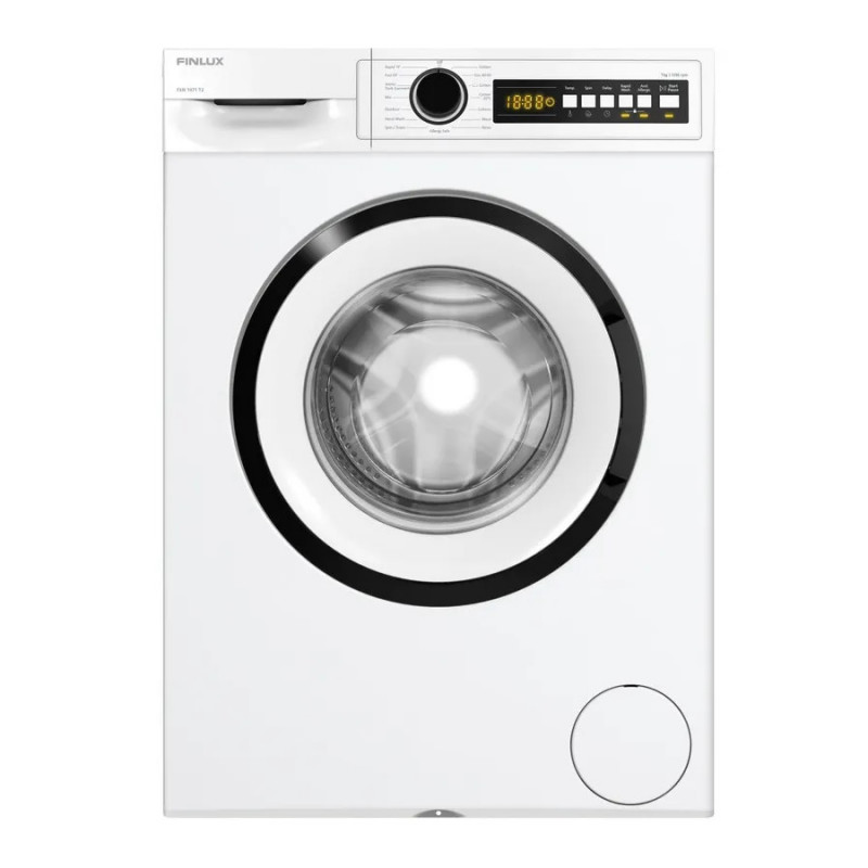 Finlux FXN 1071 T2 Washing Machine, Class A, 15 Programs, 6 kg, 1200 rpm, Delayed Start, LED Display, White