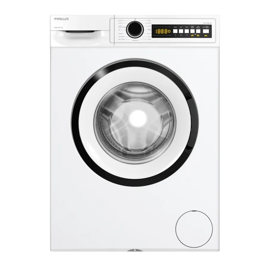 Mașină de spălat Finlux FXN 1071 T2, Clasa A, 15 programe, 6 kg, 1200 rpm, Pornire programată, afișaj LED, Alb
