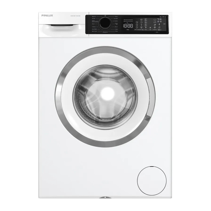 Mașină de spălat Finlux FXN 1491T3A INV, Clasa A, 15 programe, 9 kg, 1400 rpm, Funcție de pauză, Afișaj LED, Alb