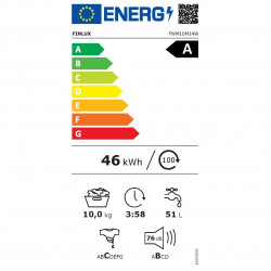 Finlux FWM10M14W Washing Machine, Energy Class A, 17 Programs, 1,400 rpm, Delayed Start, M-Smart Program, White