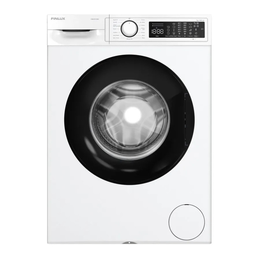 Mașină de spălat Finlux FXN 9111BD, Clasa A, 15 programe, 9 kg, 1000 rpm, Pornire programată, Afișaj LED, Alb