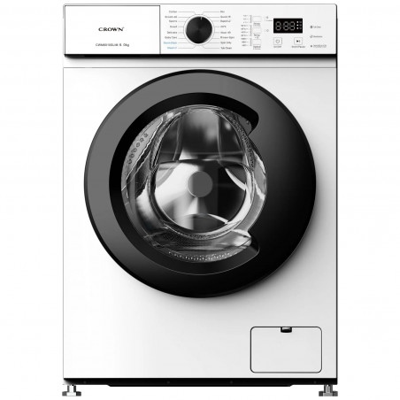 Πλυντήριο Crown CWM6010SLIM, Κατηγορία Α, 16 προγράμματα, 6 κιλά, 1000 στροφές/λεπτό, Πρόγραμμα για βρεφικά ρούχα, Ατμός, Κουβέρτες, Λευκό