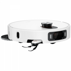 Прахосмукачка робот Xiaomi Robot Vacuum 5 Pro EU OV21GL, 55W, 20000 Pa, 140 мин, AI 5 MP тройна камера и разпознаване, Автоматична станция за измиване и сушене, Прибираща се dToF навигация, Вода 80°C, Бял