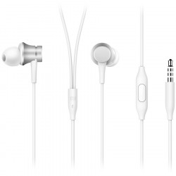 Xiaomi Mi In-Ear Basic Earbuds, 10 mm, Wired, 20 Hz–20 kHz, Built-in Microphone, 3.5 mm, White/Silver