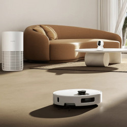 Прахосмукачка робот Xiaomi Robot Vacuum 5 EU OV31GL, 55W, 20000 Pa, 140 мин, AI разпознаване, Автоматична станция за измиване и сушене, Лазерна навигация dToF, Гореща вода 80°C, Бял