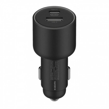Зарядно за кола Xiaomi Mi BHR6814GL, 67W, 2 порта за зареждане, LED индикатор, Черен