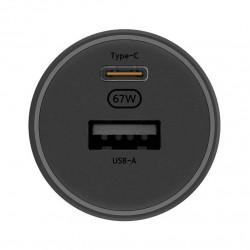 Зарядно за кола Xiaomi Mi BHR6814GL, 67W, 2 порта за зареждане, LED индикатор, Черен