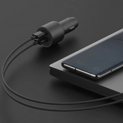 Xiaomi Mi BHR6814GL Car Charger, 67W, 2 Charging Ports, LED Indicator, Black