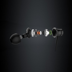 Căști Xiaomi Mi In-Ear Basic, 10 mm, cu cablu, 20 Hz–20 kHz, microfon încorporat, 3,5 mm, negru