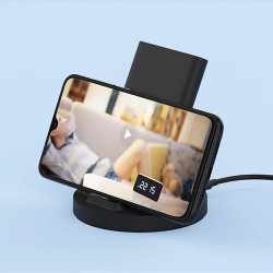 Încărcător wireless Xiaomi Mi GDS4145GL, Qi 20 W, USB-C, detectare FOD, indicator luminos, negru