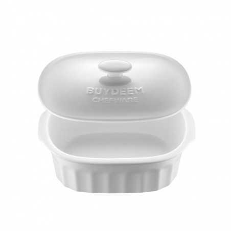 Porcelán edény a BUYDEEM CT1005 gőzfőzőhöz, 2 l, -8 °C – +230 °C, az FDA által élelmiszerrel való érintkezésre jóváhagyva, fehér