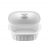 Porcelain bowl for the BUYDEEM CT1005 steam cooker, 2 L, -8°C to +230°C, FDA-approved for food contact, White