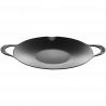 Tavă de aluminiu pentru grătar/coacere BUYDEEM CP101, 36 cm, antiaderentă, mânere ergonomice, margine de turnare, negru