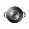 BUYDEEM CP101 Aluminum Grill/Baking Pan, 36 cm, Nonstick, Ergonomic Handles, Pouring Rim, Black