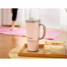 Buydeem DS57-P Insulated Cup with Built-in Straw, 700 ml, Keeps Drinks Hot or Cold for Up to 6 Hours, Vacuum Insulation, Stainless Steel, BPA-Free, Pink