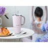 Buydeem DS57-P Insulated Cup with Built-in Straw, 700 ml, Keeps Drinks Hot or Cold for Up to 6 Hours, Vacuum Insulation, Stainless Steel, BPA-Free, Pink