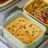 Керамична кутия за храна Buydeem Bento CT1006-MY, 810 мл, 17х20.5 см, До 230°C, Съвместима с фурна и микровълнова, Жълт