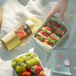 Керамична кутия за храна Buydeem Bento CT1006-MY, 810 мл, 17х20.5 см, До 230°C, Съвместима с фурна и микровълнова, Жълт