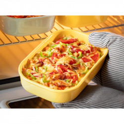 Buydeem Bento CT3008-MY kerámia ételtároló, 1 l, 230 °C, sütőben és mikrohullámú sütőben is használható, sárga