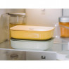 Buydeem Bento CT3008-MY Ceramic Food Container, 1 L, 230°C, Oven- and Microwave-Safe, Yellow