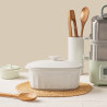 Porcelán edény a BUYDEEM CT1005 gőzfőzőhöz, 2 l, -8 °C – +230 °C, az FDA által élelmiszerrel való érintkezésre jóváhagyva, fehér