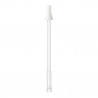 Sticlă portabilă pentru băuturi BUYDEEM DG710-OW, 1 l, Paie retractabilă, Mâner, Sticlă rezistentă la temperaturi de până la 150 °C, Triplă etanșare, Alb
