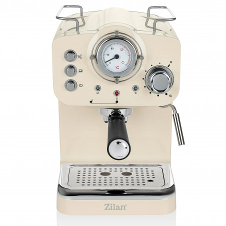 ZILAN ZLN2992 Espresso Machine, 1100W, 15 bar, 1.25 L, Dual Brewing, Portafilter, Hot and Cold Milk Foam, Temperature Control, Creamy