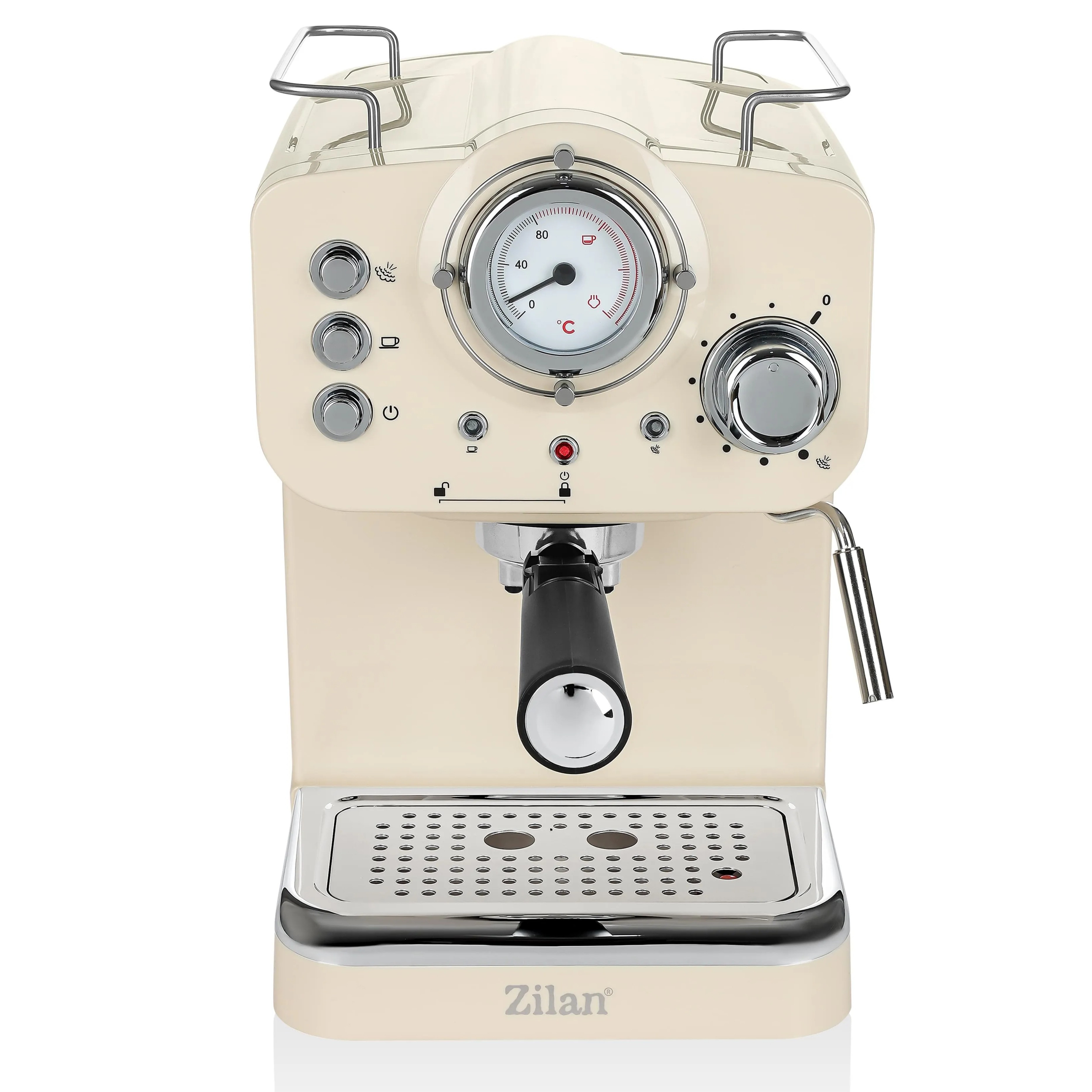 Espressor ZILAN ZLN2992, 1100 W, 15 bar, 1,25 l, Preparare dubla, Portafiltru, Spuma de lapte calda si rece, Reglare temperatura, Crem