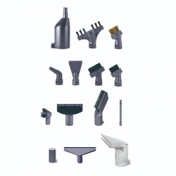 Aspirator pentru curatarea covoarelor si tapiteriei Oliver Voltz OV51006A, 1750 W, 18 kPa, 1 l, Ecran tactil, Dezinfectare cu abur, Accesorii, Negru