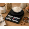 Rosberg R51651A konyhai elektronikus mérleg, 7 kg, LCD-kijelző, automatikus kikapcsolás, fekete