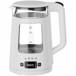 Ηλεκτρική κανάτα AENO EK6 AEK0006, 2200 W, 1,7 λ, 40-100 °C, STRIX, LED, διπλό τοίχωμα, φίλτρο, βάση 360°, λευκό