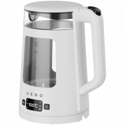 AENO EK6 AEK0006 elektromos vízforraló, 2200 W, 1,7 l, 40–100 °C, STRIX, LED, dupla falú, szűrő, 360°-os talp, fehér