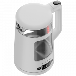 AENO EK6 AEK0006 Electric Kettle, 2200W, 1.7 L, 40–100°C, STRIX, LED, Double-Wall, Filter, 360° Base, White