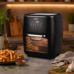 Oliver Voltz OV51980AO Air Fryer/Oven, 1700W, 13 L, 10 Programs, 65–200°C, Rotating skewers and basket, Touchscreen, Proofing function, Black