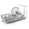 Στεγνωτήριο πιάτων Joseph Joseph Extend Steel Plus 6500041, Έως 16 τεμάχια, Επεκτάσιμο, Ράγες για ποτήρια, Αποστράγγιση, Αποσυναρμολογούμενο, Ανοξείδωτο ατσάλι, Λευκό